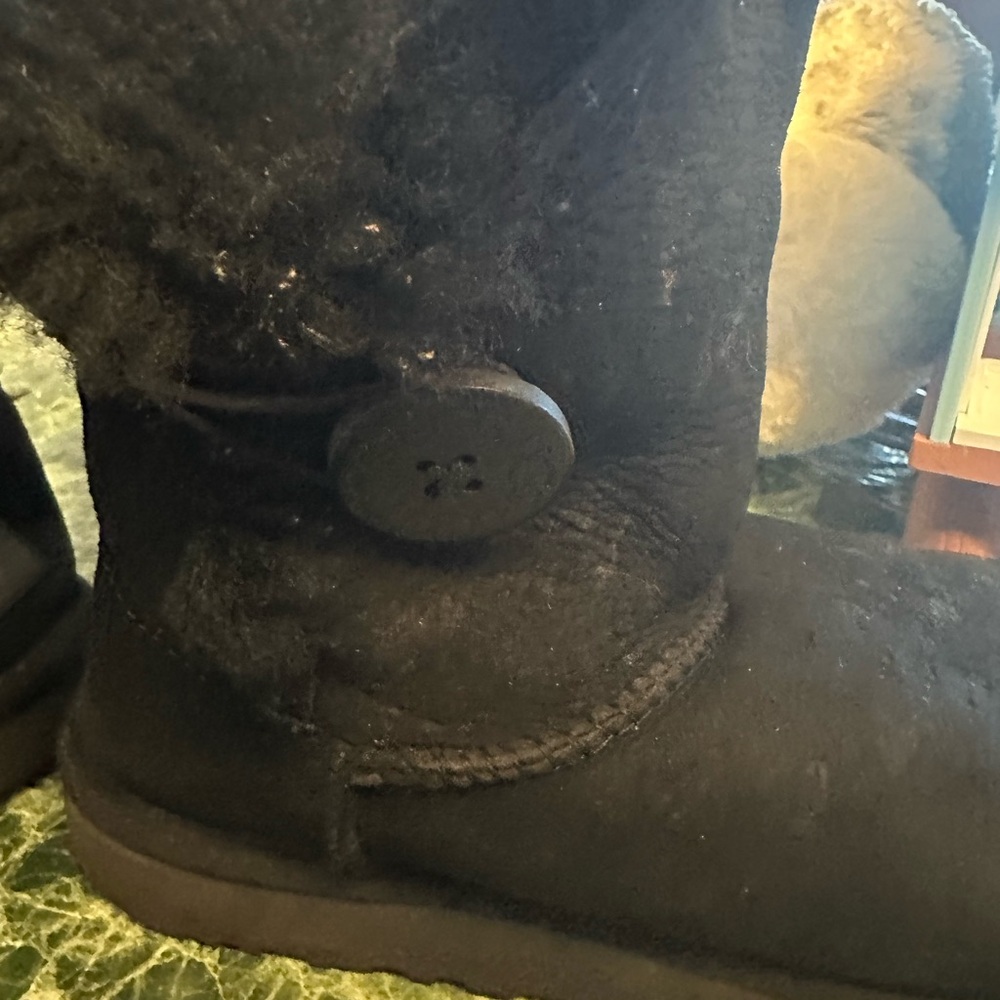 UGG Black Shearling Clogs - Picture 2 of 8